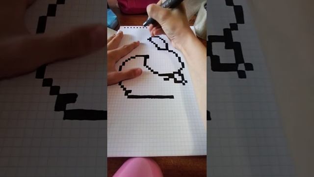 ??тутор как нарисовать кролика по клеточкам ?? смотреть онлайн