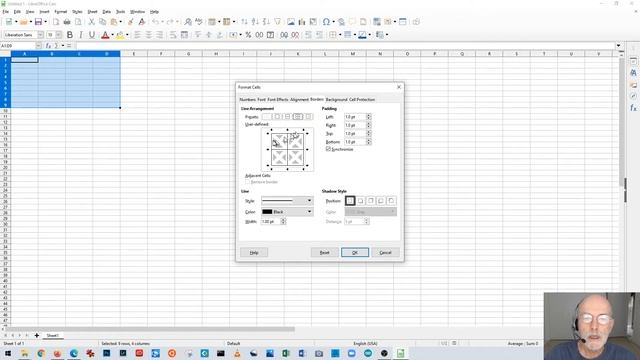 Cell outlines in Libre Office Calc смотреть онлайн