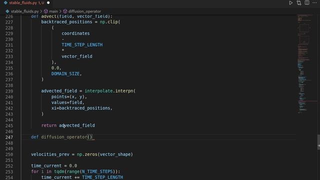 Stable Fluids implemented in Python/NumPy смотреть онлайн
