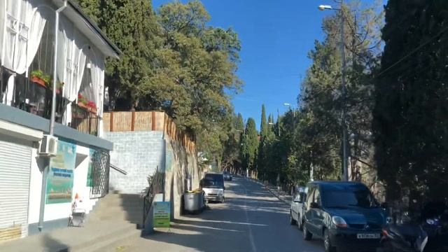 Симеиз. По улицам посёлка на автомобиле. Октябрь 2022. Крым. Crimea. смотреть онлайн