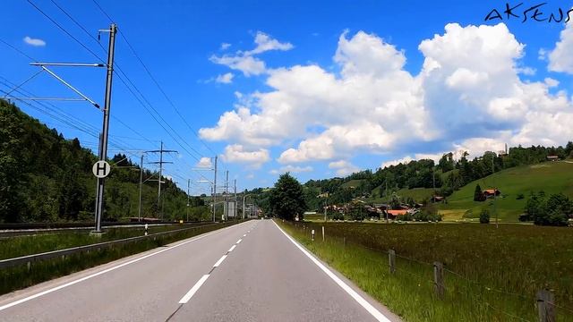 Kandersteg - Interlaken, Switzerland 2021 Summer Cab Ride 5K/ 4K UHD Video