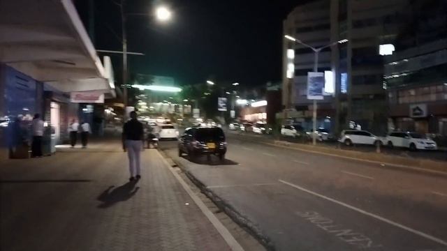 Oginga Odinga street at night Kisumu Kenya africa смотреть онлайн