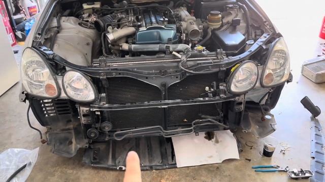 Toyota Aristo JZS161 GReddy/Trust Style Intercooler Install.