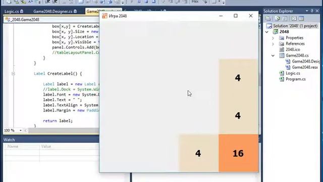 Видеоотзыв по курсу "Микроигры" на примере игры 2048 на языке C#. смотреть онлайн