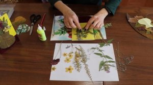 Изготовление открытки в технике "прессованная флористика"