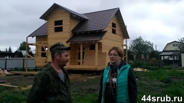 Отзыв о компании "Чухломская усадьба" и строительстве дома из бруса 7х9 м под усадку смотреть онлайн