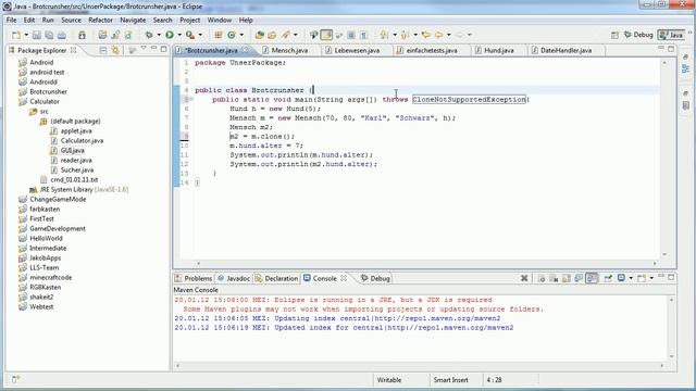 Java Tutorial 58 - throws in der main() und finalize() смотреть онлайн