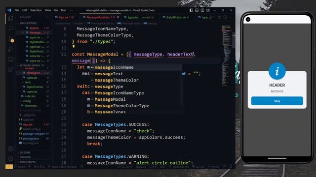 Creating Custom Reusable Message Modals in React Native смотреть онлайн