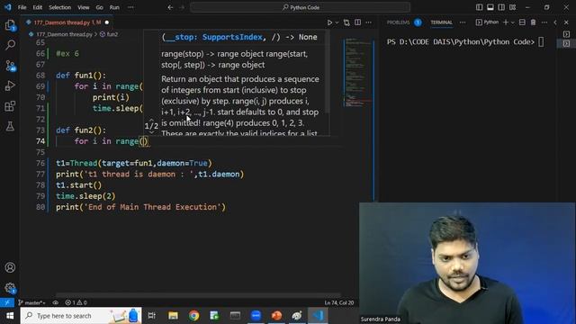 ?♂️ Daemon Thread in Python | In-depth story | Python By Surendra смотреть онлайн
