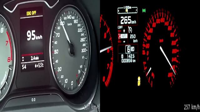 Audi S3 vs. Subaru WRX STI 2015 - direct acceleration comparison