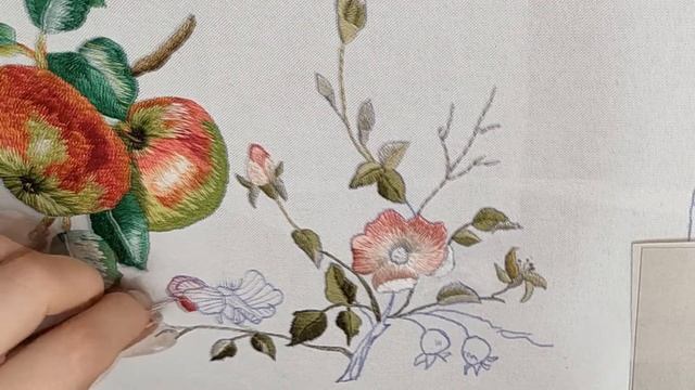 Вышиваем гладью шиповник (первый вариант)/Embroider rosehip with a smooth surface (the first option смотреть онлайн