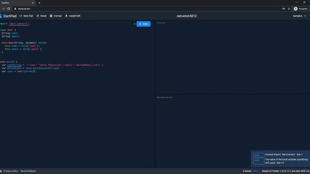 Library dart:convert dan JSON смотреть онлайн