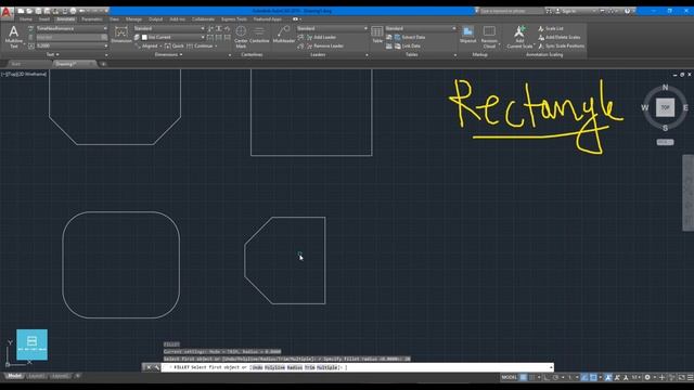 HƯỚNG DẪN AUTOCAD 2019 CƠ BẢN - PHẦN 3 LỆNH RECTANGLE VÀ POLIGON смотреть онлайн