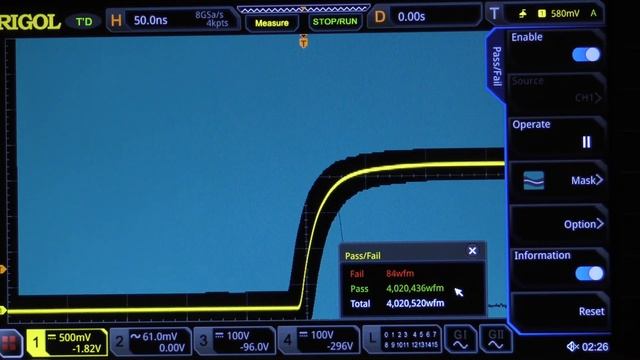 TTT385 Rigol MSO5000 Pass Fail Analysis смотреть онлайн