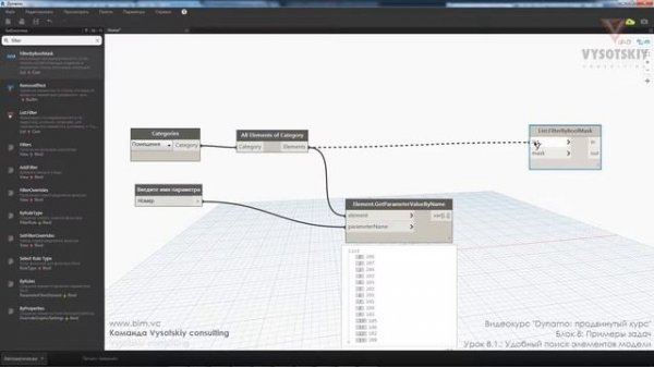 [Урок Dynamo] Удобный поиск элементов модели
