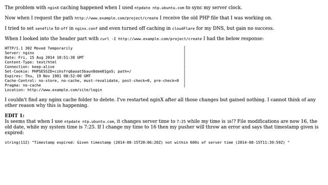 After ntpdate update for ubuntu server I always receive the old php file in nginx (2 Solutions!!) смотреть онлайн