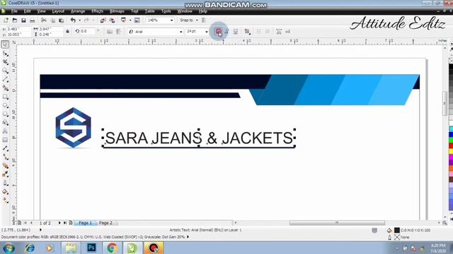 CorelDraw Tutorial | How to Make Letterhead Design By ATTITUDE EDITZ смотреть онлайн
