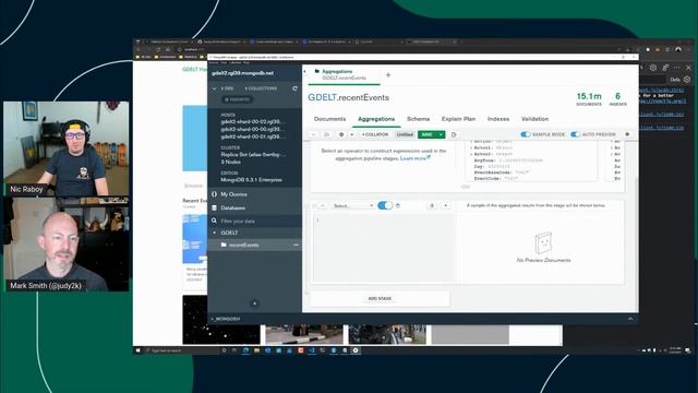 Geospatial Queries with the GDELT Data Set - MongoDB World Hackathon Series смотреть онлайн