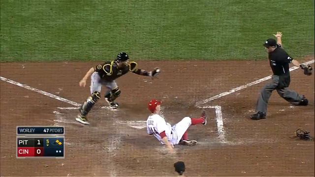 PIT@CIN: Negron plates Leake with a single to center смотреть онлайн