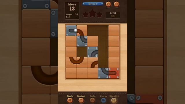 Roll the Ball slide puzzle Moving F Pack Level 13 Solution смотреть онлайн