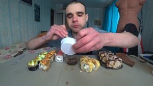 МУКБАНГ РОЛЛЫ / ЗАПЕЧЕННЫЕ / ТЕМПУРА / СЛАДКИЕ РОЛЛЫ / ЧИЗКЕЙК/ ОБЖОР / EATING Mukbang ASMR АСМР