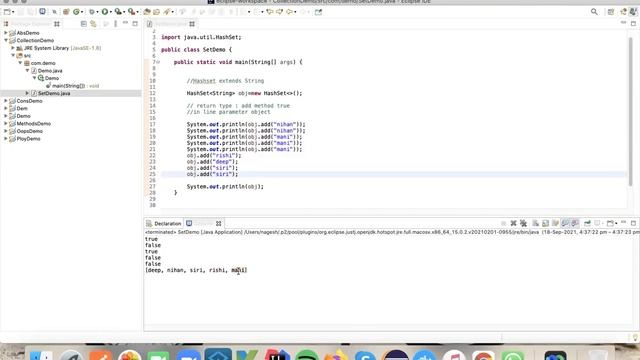 Collections #Set CoreJava #HashSet #linkedHashSet #TreeSet смотреть онлайн