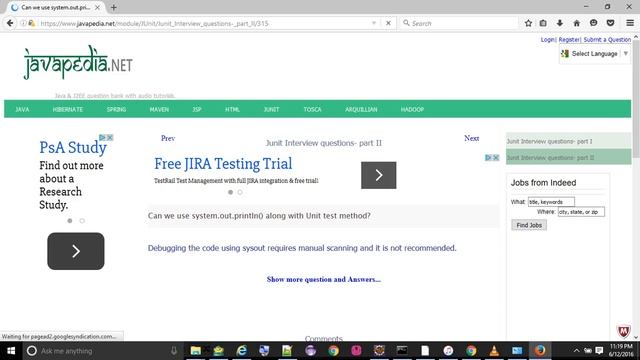 Can we use system.out.println() along with Unit test method?
- javapedia.net смотреть онлайн