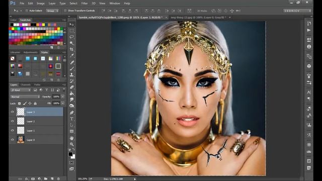 APPLYING A CRACK IN A PHOTO PHOTOSHOP TUTORIAL BY CedricDV смотреть онлайн