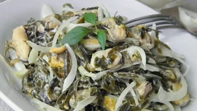 САЛАТ ИЗ МЯСА МИДИЙ Рецепт приготування в описах смотреть онлайн