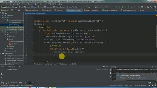 android explicit intent example | one activity from another activity example in android | android смотреть онлайн