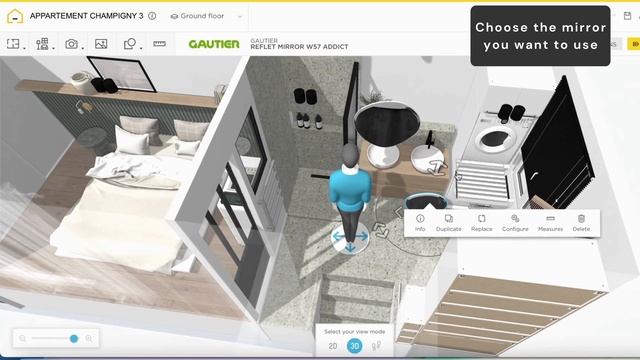 [HomeByMe Tutorials] How To Install A Large Bathroom Mirror In Your 3D Project On HomeByMe?