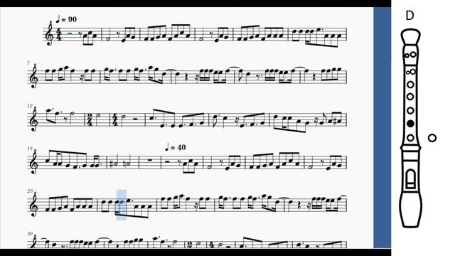 КиШ - Дурак и Молния на блокфлейте урок (Аппликатура + ноты) смотреть онлайн