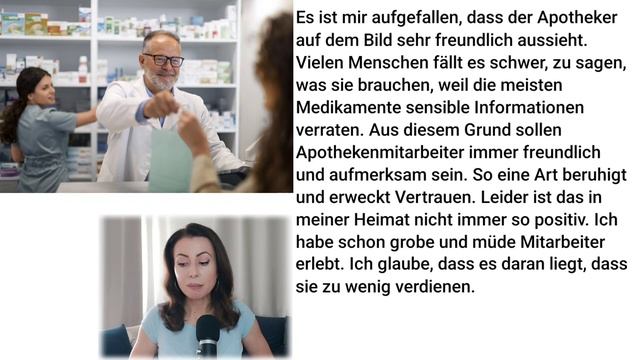 Auf dem Bild sehe ich. Описание картинки. Уровень В1. смотреть онлайн