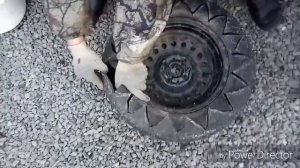 Вазон из покрышки #вазон#клумба#клумба из покрышки