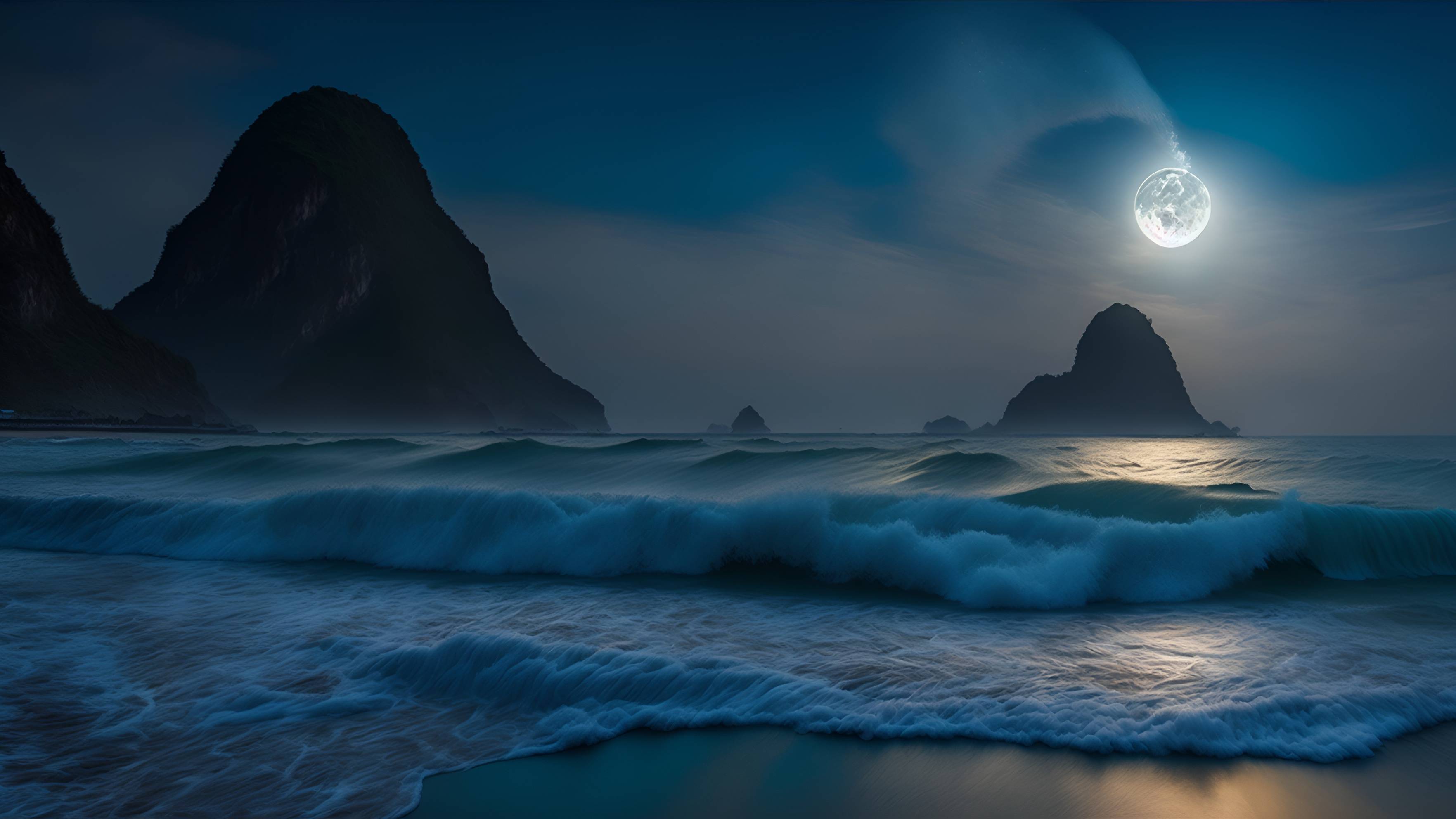 Ночное Спокойствие: #ASMR #ШумВолн и Вид на Море. #Природа #МорскойШум #Отдых #Спокойствие #Ночь