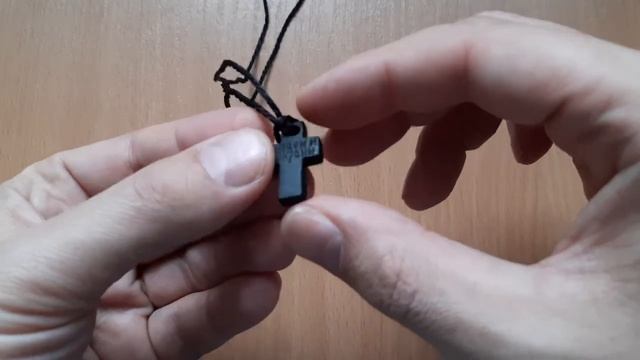 Детский нательный крест из дерева, из чёрного граба. Деревянный крест. Ручная работа. смотреть онлайн