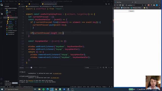 Call functions when pressing key combinations | useMultipleKeyPress Custom React Hook | Raul Terhes смотреть онлайн