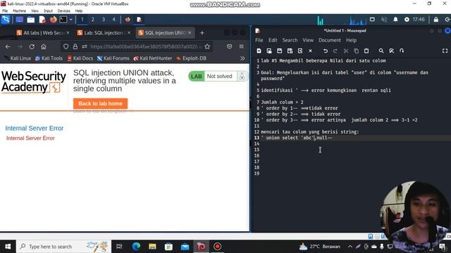 lab #5 Serangan SQL injection UNION, mengambil banyak nilai dalam satu kolom смотреть онлайн