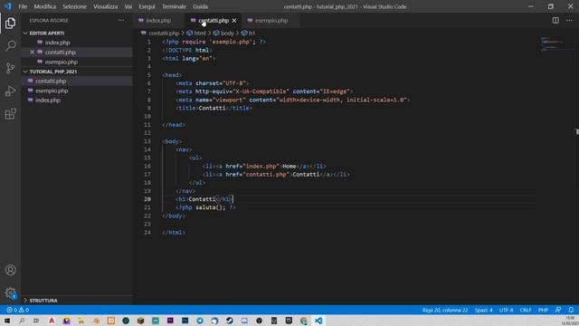 PHP Tutorial Italiano 13 - Includere file esterni e pulire il codice смотреть онлайн