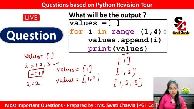 Questions of Python Revision Tour + Output Based Questions- 2 (LIVE) смотреть онлайн