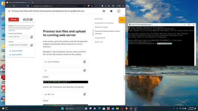 Qwiklabs Assessment: Process Text Files with Python Dictionaries and Upload to Running Web Service смотреть онлайн