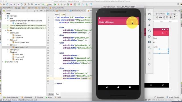 8 Android Material Design- Action Bar to the Toolbar смотреть онлайн