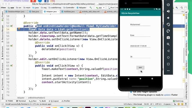 94 Android Studio SQLite & RecyclerView Debug смотреть онлайн