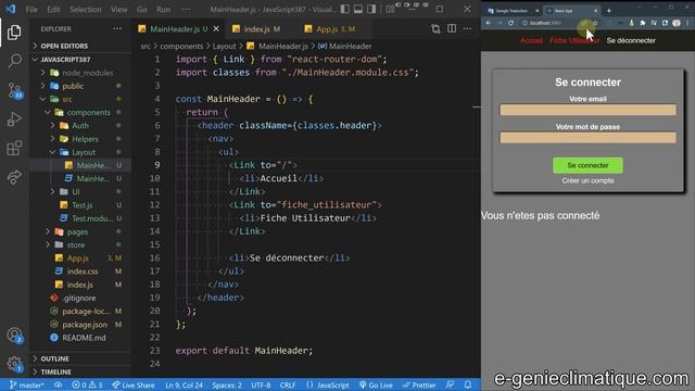JavaScript387-React.js-La création des routes avec Routes-Route-path-element смотреть онлайн