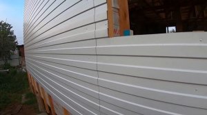 Фасад из профнастила. Обшивка дома профнастилом. Каркасный дом своими руками ч13.