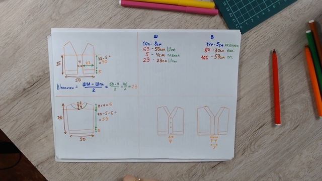 Кардиган с воротником-шалькой. Как Сделать Расчеты Полочек, Спинки и Рукавов | Урок 2 смотреть онлайн