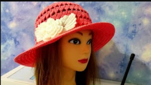 Шляпка крючком для начинающих.