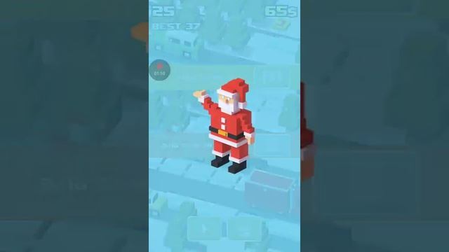 Christmas Crossy road/stop running over Santa!!! смотреть онлайн
