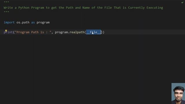 Write a Python Program to get the Path and Name of the File That is Currently Executing смотреть онлайн