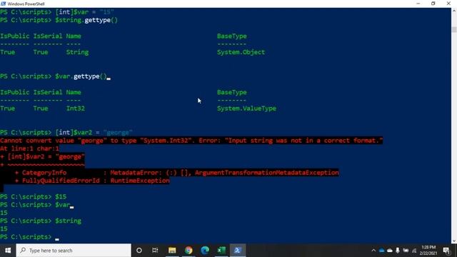 Using variables in PowerShell смотреть онлайн